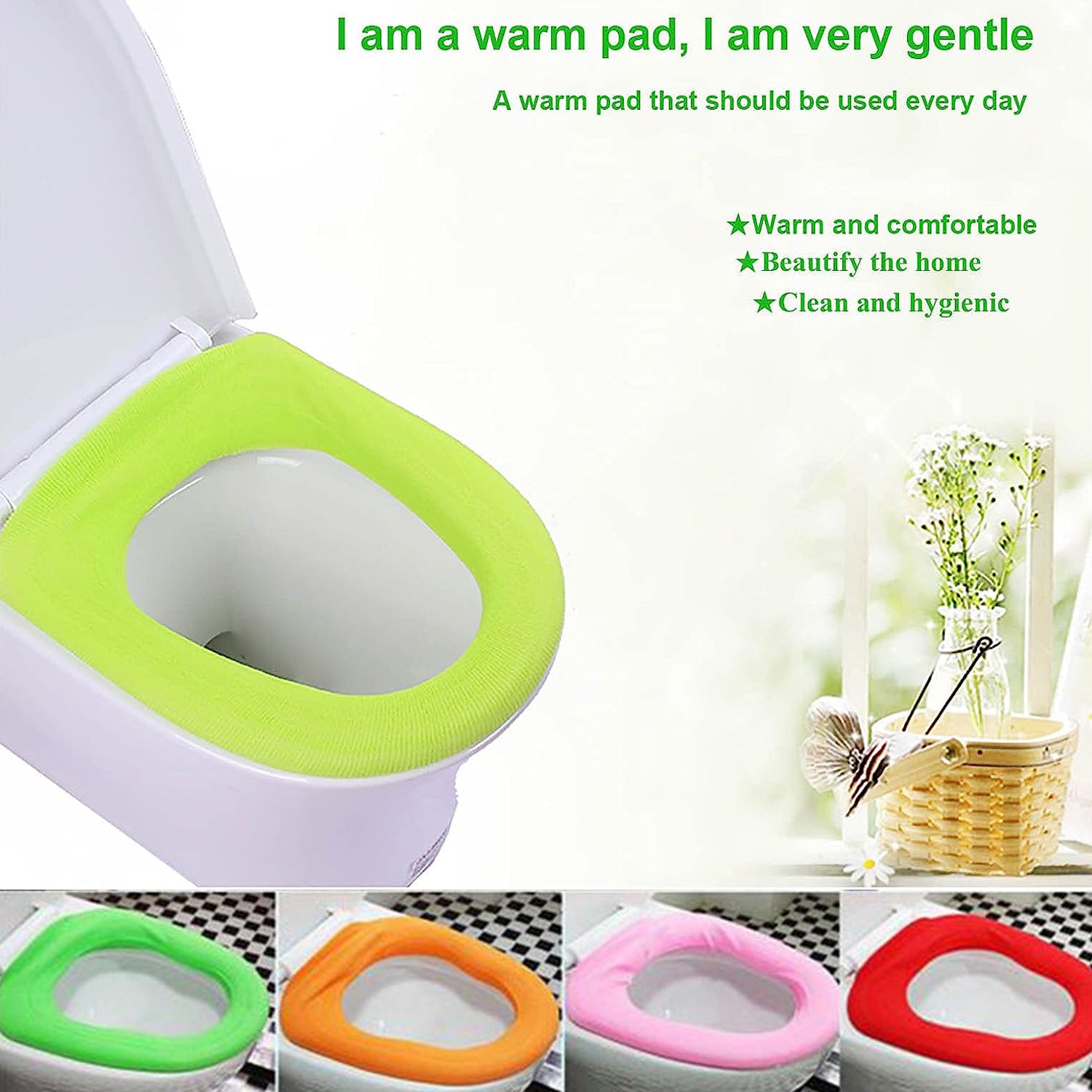 4768 Bathroom Soft Thicker Warmer Stretchable Washable Cloth Toilet Seat Cover Pads (1pc) 4768 Bathroom Soft Thicker Warmer Stretchable Washable Cloth Toilet Seat Cover Pads (1pc)